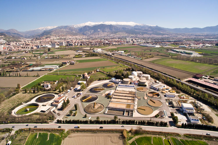 Aerial image of the Biofactoría Sur of Granada