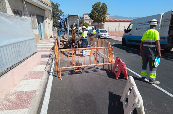 Operators carry out maintenance work on the network.