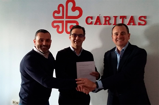 Ir a la noticia Hidralia signs a collaboration agreement with Cáritas to help the most disadvantaged families of Manilva