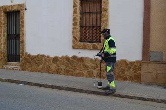 An operator while looking for leaks in the network.